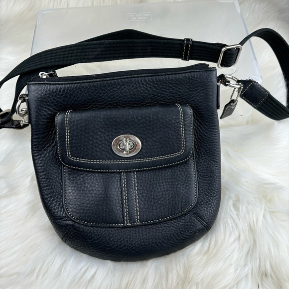 COPY - COACH PEBBLED LEATHER CROSSBODY BAG - Picture 1 of 10